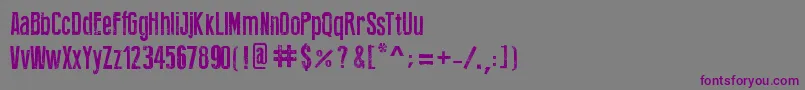 Шрифт PressFeelingEroded – фиолетовые шрифты на сером фоне