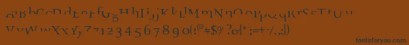 Fragmenta Font – Black Fonts on Brown Background