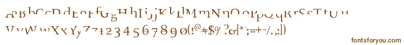 Fragmenta-fontti – ruskeat fontit valkoisella taustalla