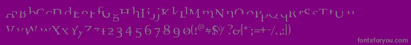 フォントFragmenta – 紫の背景に灰色の文字