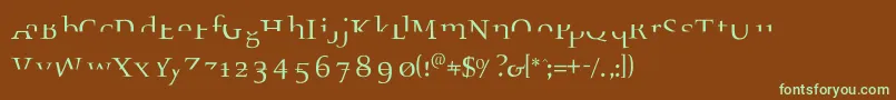 Fragmenta Font – Green Fonts on Brown Background