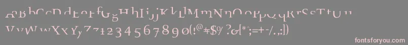 Шрифт Fragmenta – розовые шрифты на сером фоне