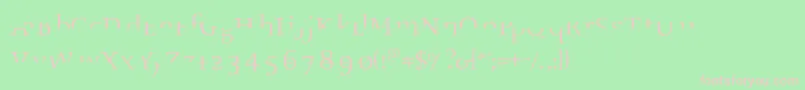 Fragmenta-fontti – vaaleanpunaiset fontit vihreällä taustalla