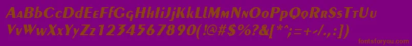 PenyaeBoldItalic Font – Brown Fonts on Purple Background