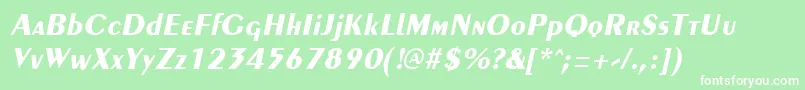 PenyaeBoldItalic Font – White Fonts on Green Background