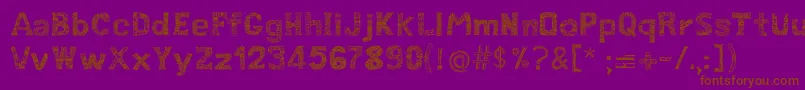 ManigueStaile Font – Brown Fonts on Purple Background