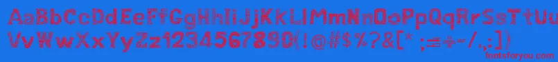 ManigueStaile Font – Red Fonts on Blue Background