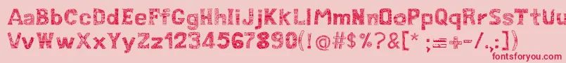 ManigueStaile Font – Red Fonts on Pink Background