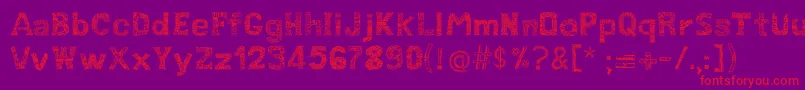 ManigueStaile Font – Red Fonts on Purple Background