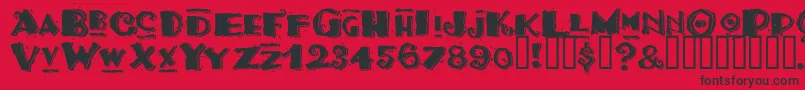 Tacom Font – Black Fonts on Red Background