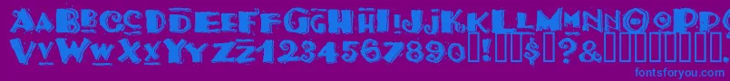 Шрифт Tacom – синие шрифты на фиолетовом фоне