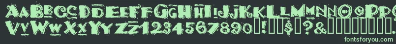 フォントTacom – 黒い背景に緑の文字