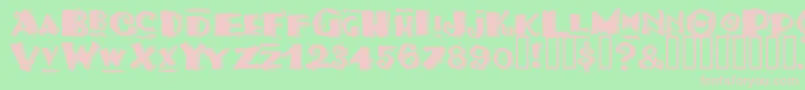 Tacom Font – Pink Fonts on Green Background