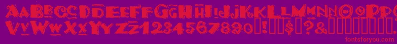 Tacom Font – Red Fonts on Purple Background