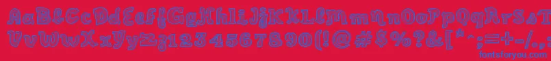 SketchScriptCool Font – Blue Fonts on Red Background