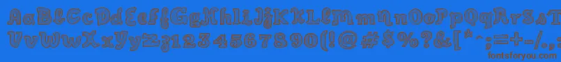 Police SketchScriptCool – polices brunes sur fond bleu