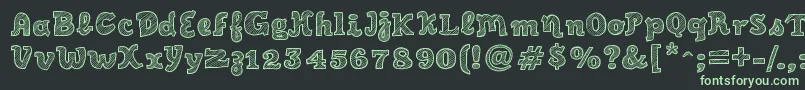 SketchScriptCool Font – Green Fonts on Black Background