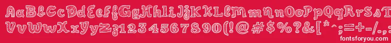 SketchScriptCool Font – White Fonts on Red Background