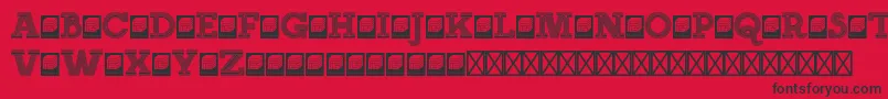 NeonserifRegular Font – Black Fonts on Red Background