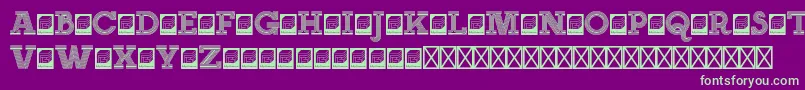 NeonserifRegular Font – Green Fonts on Purple Background