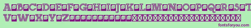 NeonserifRegular Font – Purple Fonts on Green Background