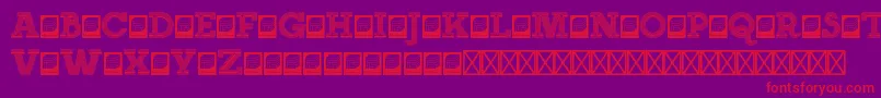 NeonserifRegular Font – Red Fonts on Purple Background