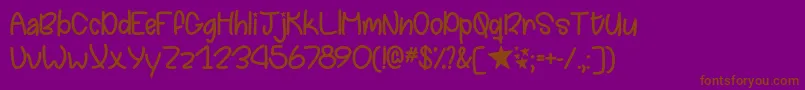 ChasingStarsOtf Font – Brown Fonts on Purple Background