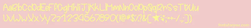 ChasingStarsOtf Font – Yellow Fonts on Pink Background