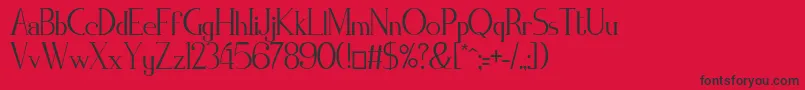 ZorusSerif Font – Black Fonts on Red Background