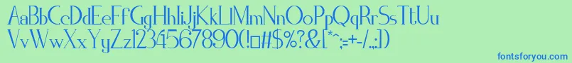 ZorusSerif Font – Blue Fonts on Green Background