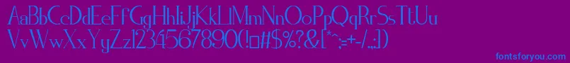 ZorusSerif Font – Blue Fonts on Purple Background