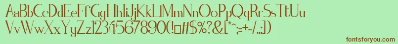 ZorusSerif Font – Brown Fonts on Green Background