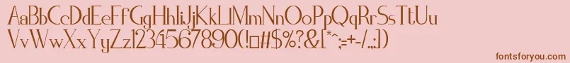 ZorusSerif Font – Brown Fonts on Pink Background