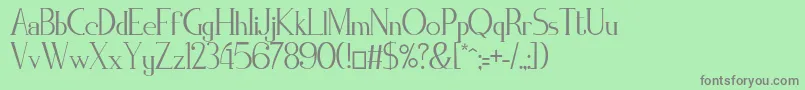 ZorusSerif Font – Gray Fonts on Green Background