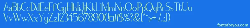 ZorusSerif Font – Green Fonts on Blue Background