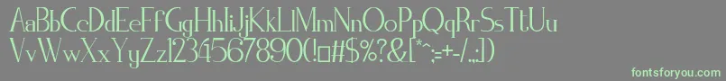 ZorusSerif Font – Green Fonts on Gray Background