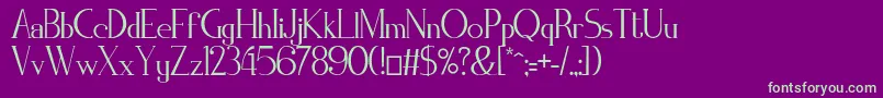 ZorusSerif Font – Green Fonts on Purple Background