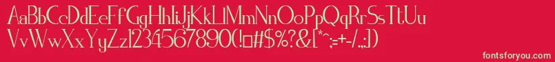 ZorusSerif Font – Green Fonts on Red Background