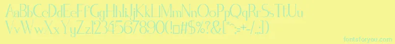 ZorusSerif Font – Green Fonts on Yellow Background