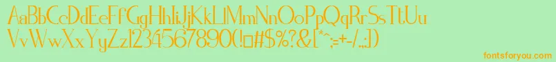 ZorusSerif Font – Orange Fonts on Green Background