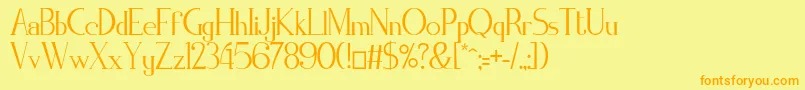 ZorusSerif Font – Orange Fonts on Yellow Background