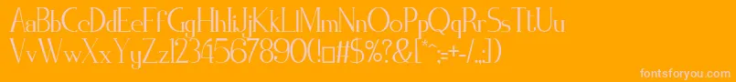 ZorusSerif Font – Pink Fonts on Orange Background