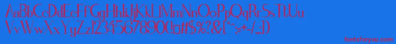 ZorusSerif Font – Red Fonts on Blue Background