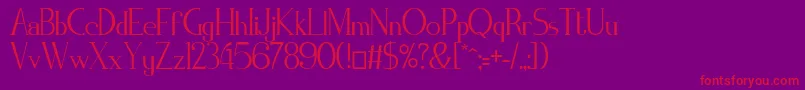 ZorusSerif Font – Red Fonts on Purple Background