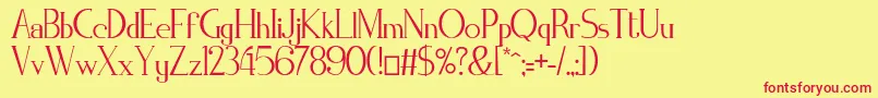 ZorusSerif Font – Red Fonts on Yellow Background