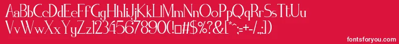 ZorusSerif Font – White Fonts on Red Background