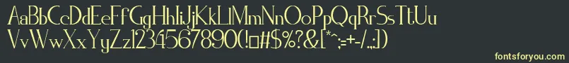 ZorusSerif Font – Yellow Fonts on Black Background