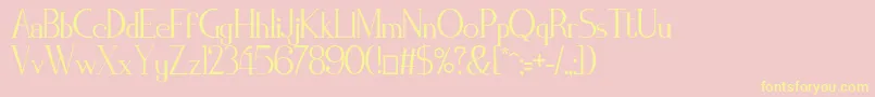 ZorusSerif Font – Yellow Fonts on Pink Background