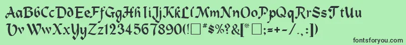 TrosiaRegular Font – Black Fonts on Green Background