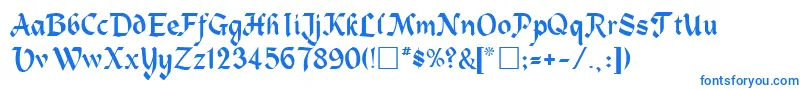 TrosiaRegular-Schriftart – Blaue Schriften